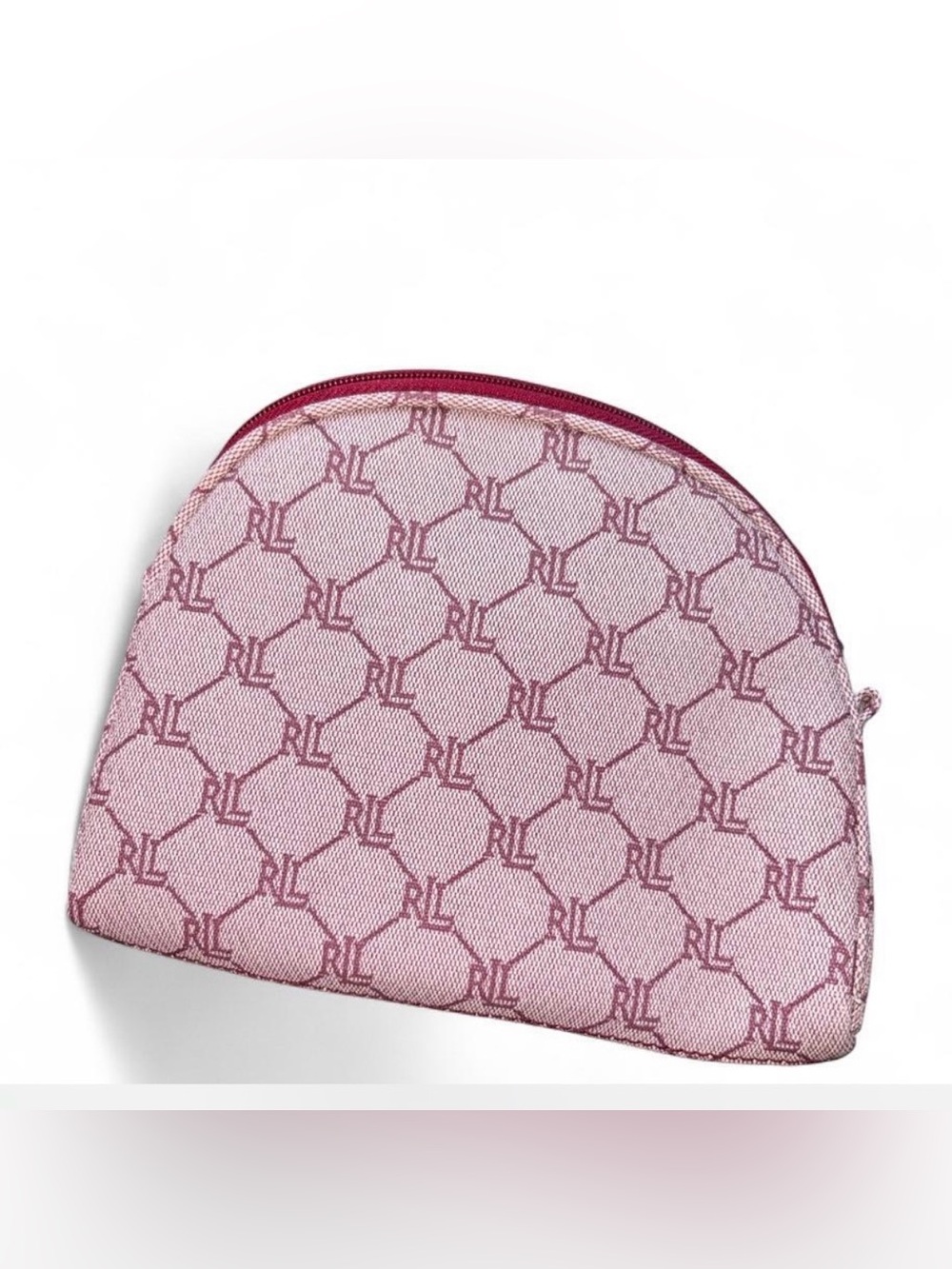 Ralph Lauren Pink RL Monogram Cosmetic Pouch